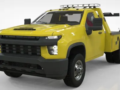 Silverado Wrecker Tow Truck 2021 Low-poly 3D model