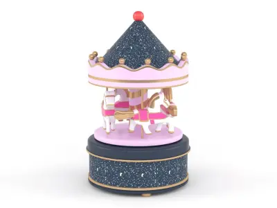 Carousel Music Box 3D model