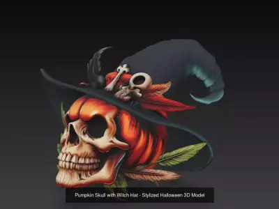 Halloween Pumpkin - Skull Sculpture Collection