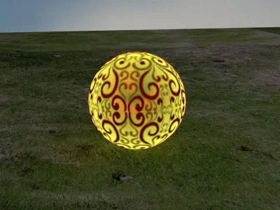 CG hollow luminous ball download CG game scene sculpture  3D model