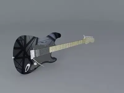 Eddie Van Halens Frankenstrat guitar Free 3D model