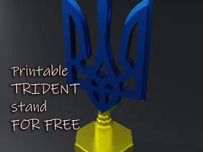 Printable TRIDENT stand model Free 3D print model