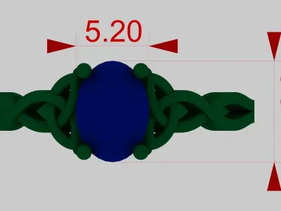 engagment ring 3D print model