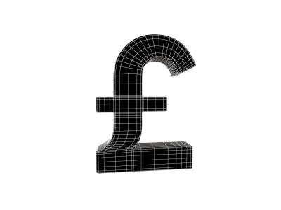 Pound Symbol v2 001 Low-poly 3D model