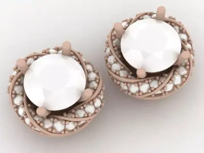 Luxury Earring 005 - Vortex Earring 3D print model