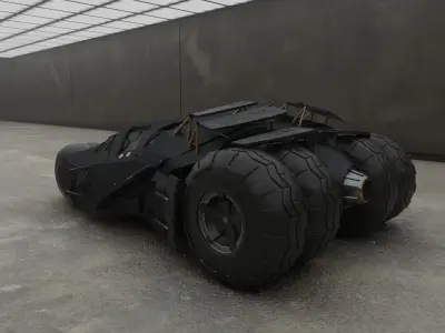 Batmobile Tumbler 2005 - 2008  Low-poly 3D model