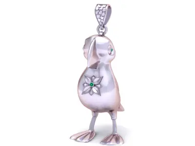 Golden Duck Pendant 3D print model