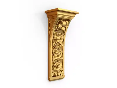 Decorative Bracket carved classic cnc 3d printing 05 3D print model
