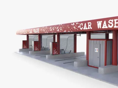 Self service car wash V1 3D model