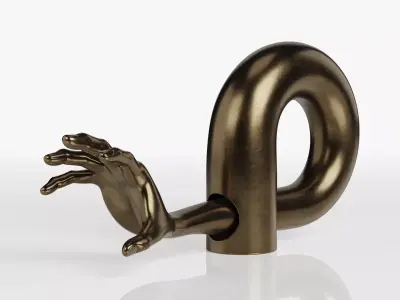 Bronze Sculpture Hand 3D model