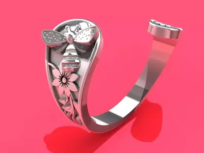 RING BEE OPEN 3D print model