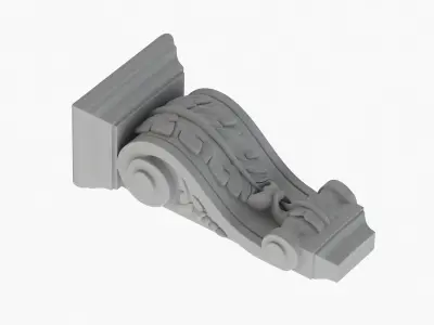 Scroll Corbel 64 - 3D Printable  3D model