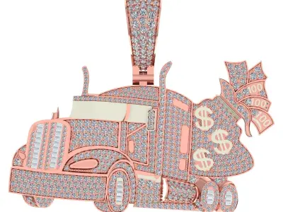 Truck Pendant 3D print model 3D print model