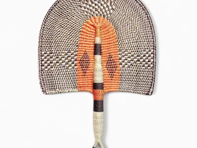 African Handwoven Fan 11 3D model