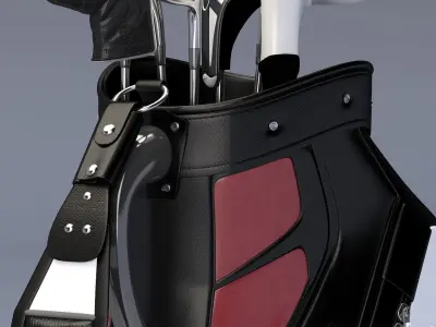 Titleist Golf Bags Tour Staffs 3D model