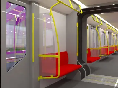 Warsaw metro station III 3D model