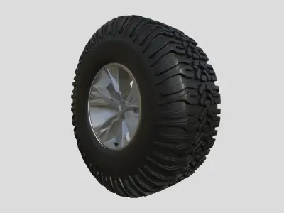 Modern sport car- offroad  3d rims Low-poly 3D model