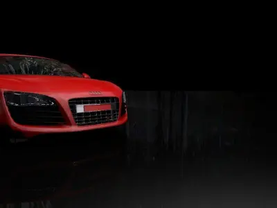 Car Rigged Model AUDI R8 Low-poly 3D model