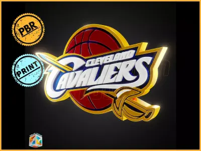Cleveland Cavaliers logo - Cinematic - 3D print 3D model