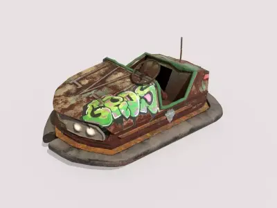 Abandoned Pripyat Bumper Car-Dodgem Car 1 3D model