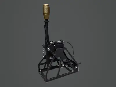 Short Shifter 01 - Variation A - Gold Low-poly 3D model