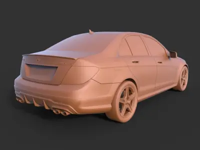 Mercedes-Benz C63 AMG 2012 3D print model