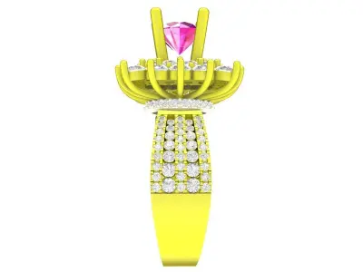 A7704 Luxury Hongkong Diamond Fashion Women Ring 3D print model