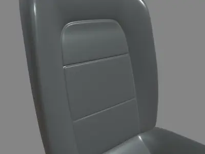 Car Seat 022 Low-poly 3D model