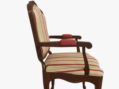 Classic carved chair 03 02 3D model