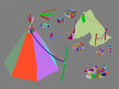 Game Kazlog Bay - Tent 01 3D model