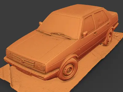 Volkswagen Jetta 1990 RAW Scan 3D model