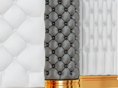 Three decorative columns of capitone 3D model