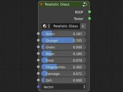 Free Realistic Glass Node for Blender Texture