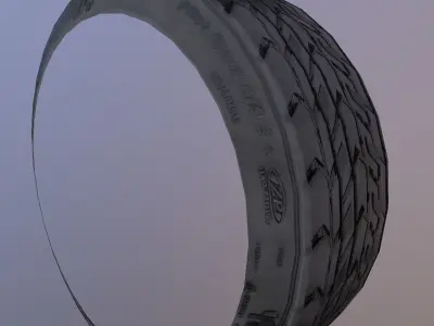 Low-poly tire bicycle Low-poly 3D model