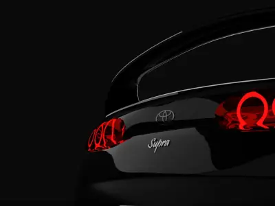 Toyota Supra Car 3D Rigged Model 3D model