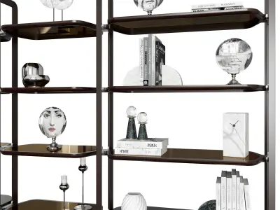 Eden-Rock Bookcase with 3 Elements Design Sacha Lakic 3D model