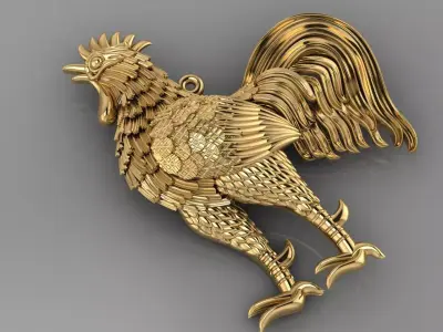 Roster Chicken Pendant 3D print model