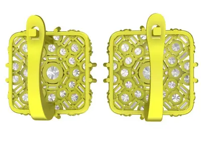 7058 luxury hongkong diamond women earrings 3D print model