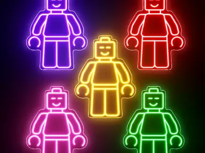 Lego Neon Sign 3D model
