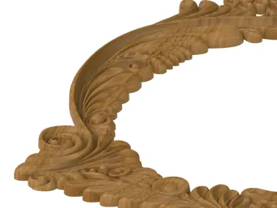 Carved picture frame STL 3D model