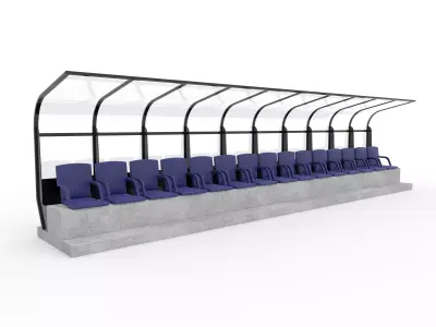 Soccer Bench 07 3D model