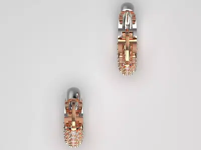 Woman luxury jewelry STL 3D gold earring model je0060 3D print model