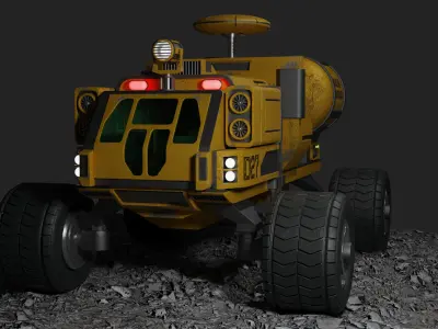 Sci-Fi Truck - FK rigged 3D model