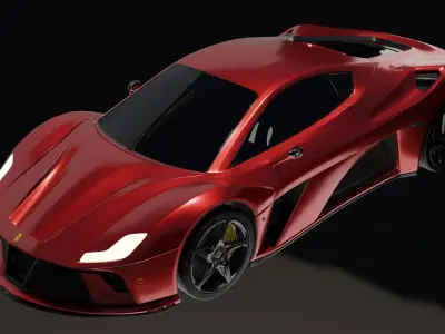 Ferrari 260 GTB PL - Lowpoly 3d Model-  Game Ready Low-poly 3D model