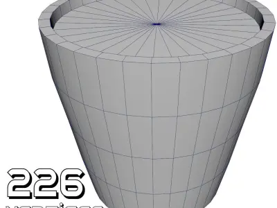Pot Planter - Game Ready - VR AR Low-poly 3D model