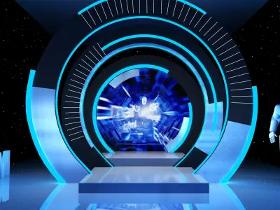 Activity scene atmosphere aisle design 3D model