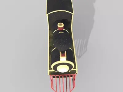 Toy Train - Classic Locomotive Low-poly 3D model