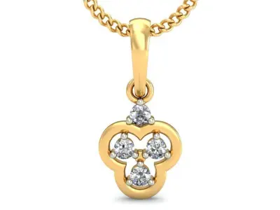 Solitaire Women Pendant 3dm STL OBJ FBX Renders Details 3D print model 12
