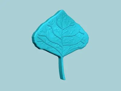 Black Poplar Leaf - Molding Artificial EVA Craft 3D print model
