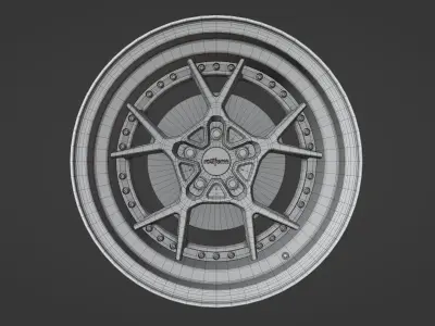 KPS - 3 Piece Wheels - Game Ready Low-poly 3D model